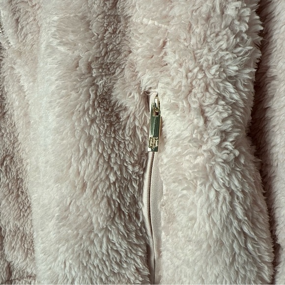 Tommy Hilfiger Women’s Baby Pink Faux Fur Zip Pullover Jacket Size L - Picture 6 of 11